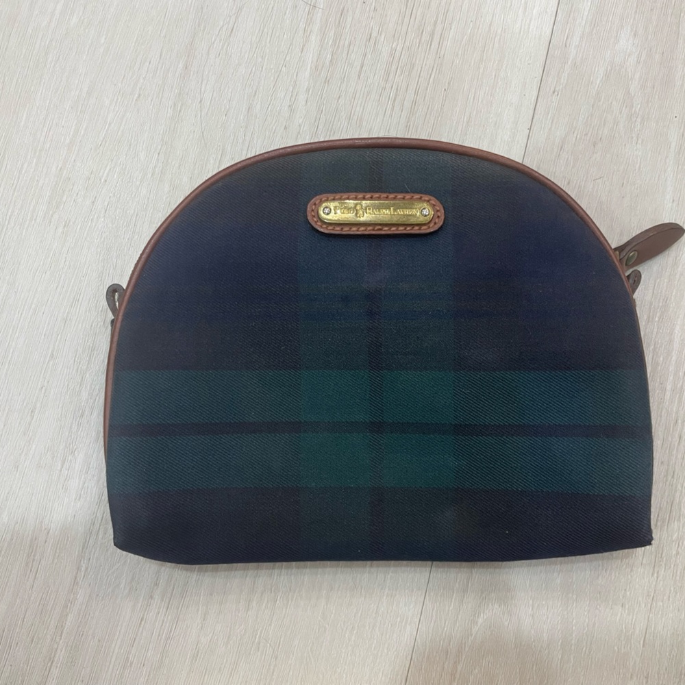 Polo by Ralph Lauren Plaid Clutch with Leather Trim